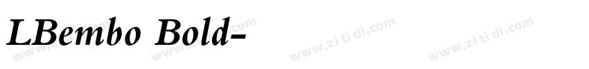 LBembo Bold字体转换